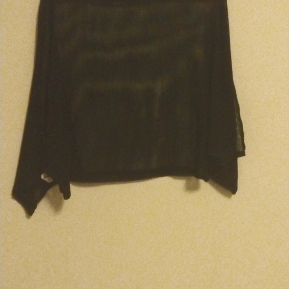 Black mesh top
